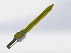 Sword 3 in White Natural Versatile Plastic