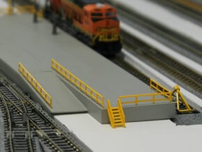 N Scale Stairs 6 (7 pc) in Smooth Fine Detail Plastic