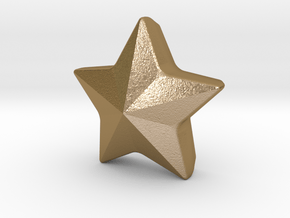 Wall hanging star in Polished Gold Steel