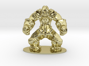 Rock Golem Earth Elemental Miniature in 18K Gold Plated