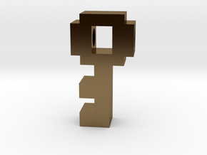8 Bit Key in Polished Bronze
