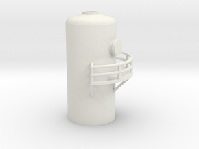 'N Scale' - 10' Distillation Tower - Top in White Natural Versatile Plastic