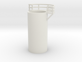 'N Scale' - 10' Distillation Tower - Middle-Left in White Natural Versatile Plastic