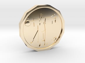 Dudeist Coin in 14K Yellow Gold
