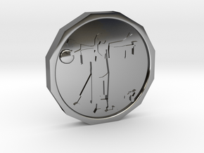 Dudeist Coin in Fine Detail Polished Silver
