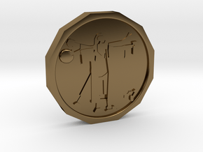 Dudeist Coin in Polished Bronze