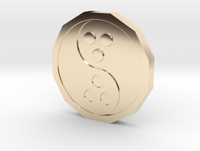 Dudeist Coin (Heads on both sides) in 14K Yellow Gold