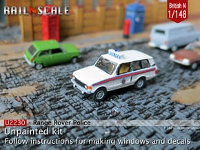 Range Rover Police (British N 1:148) in Smooth Fine Detail Plastic