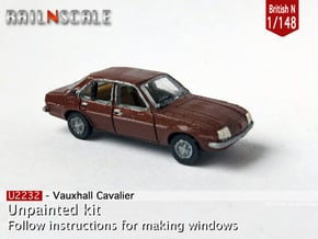 Vauxhall Cavalier Mk1 (British N 1:148) in Smooth Fine Detail Plastic
