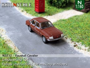 Vauxhall Cavalier Mk1 (N 1:160) in Smooth Fine Detail Plastic