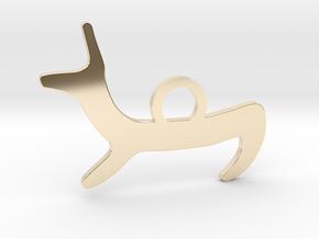 Canis simplex_Spike in 14k Gold Plated Brass