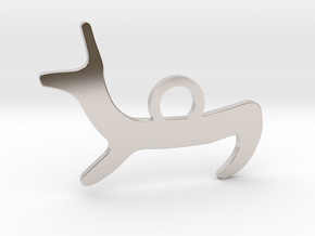 Canis simplex_Spike in Rhodium Plated Brass