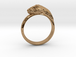 Snake Ring - (Sizes 5 to 15 available) US Size 9 in Polished Brass