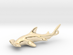 Hammerhead Pendant in 14k Gold Plated Brass