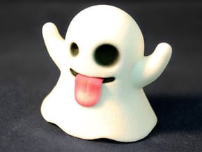 Ghost Emoji Figurine in Full Color Sandstone