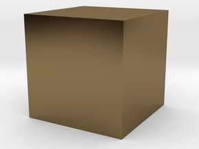 A Cubic Centimetre Cube [CCC] in Polished Bronze