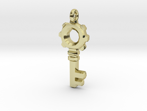 Small Key in 18k Gold Plated Brass