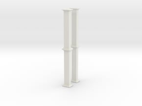 'HO Scale' - Bucket Elevator - 20' Casing in White Natural Versatile Plastic