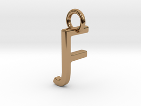 Two way letter pendant - FJ JF in Polished Brass