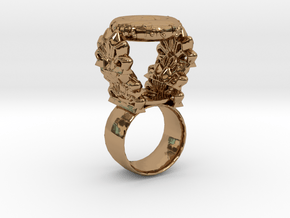 "Quit the Typical" Ring (Size 5) in Polished Brass