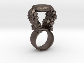 "Quit the Typical" Ring (Size 5) in Polished Bronzed Silver Steel