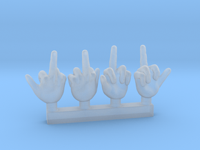 Middle Finger Hand Conversion in Smoothest Fine Detail Plastic