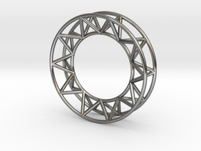 Mens Framework Ring in Polished Silver