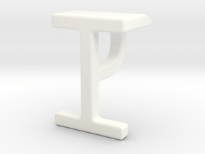 Two way letter pendant - IP PI in White Processed Versatile Plastic