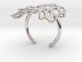 Fantasia Ring in Rhodium Plated Brass