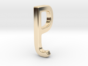 Two way letter pendant - JP PJ in 14k Gold Plated Brass