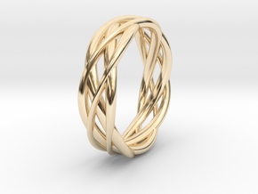 Mobius ring braid  in 14k Gold Plated Brass: 11.5 / 65.25