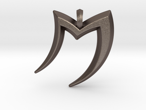 M in Polished Bronzed Silver Steel