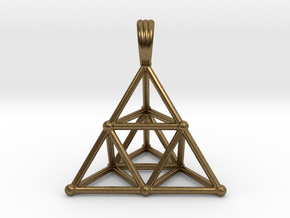 TETRAHEDRON (stage 2) PENDANT in Natural Bronze