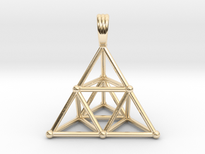 TETRAHEDRON (stage 2) PENDANT in 14K Yellow Gold