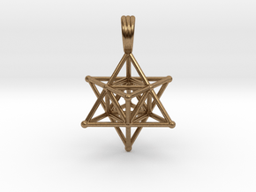 MERKABAH (pendant) in Natural Brass