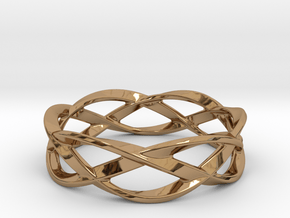 Weave Ring (Small) in Polished Brass