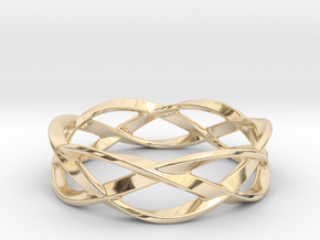 Weave Ring (Small) in 14k Gold Plated Brass
