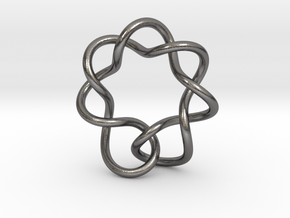0353 Hyperbolic Knot K5.2 in Polished Nickel Steel