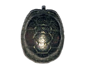 Turtle Shell Pendant Version 1 in Polished Bronzed Silver Steel