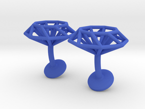 Cufflinks Octagonal in Blue Processed Versatile Plastic