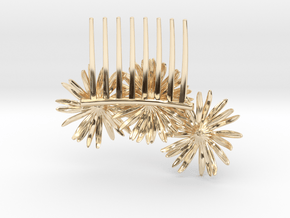 Daisy Comb in 14k Gold Plated Brass