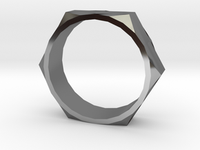 Bolt Ring (Size 13)  in Fine Detail Polished Silver