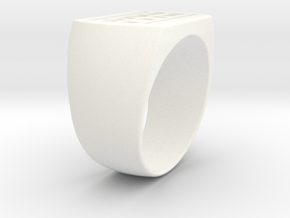 Ptym Ring in White Processed Versatile Plastic