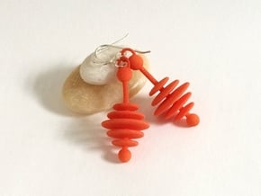 Colorful Honey Dripper Earrings in Orange Processed Versatile Plastic