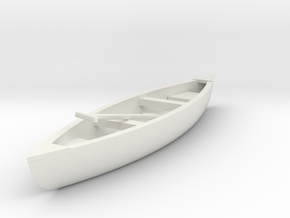 Canoe - HO 87:1 Scale in White Natural Versatile Plastic