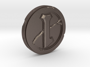 Hearthstone Coin Replica in Polished Bronzed Silver Steel