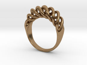 Twist Ring in Natural Brass