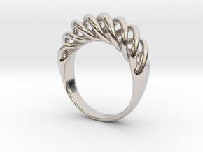 Twist Ring in Rhodium Plated Brass
