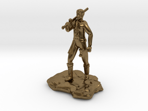 Half Orc Sorcerer With Sword And Hammer in Natural Bronze