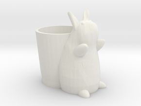 Bunny Cup in White Natural Versatile Plastic